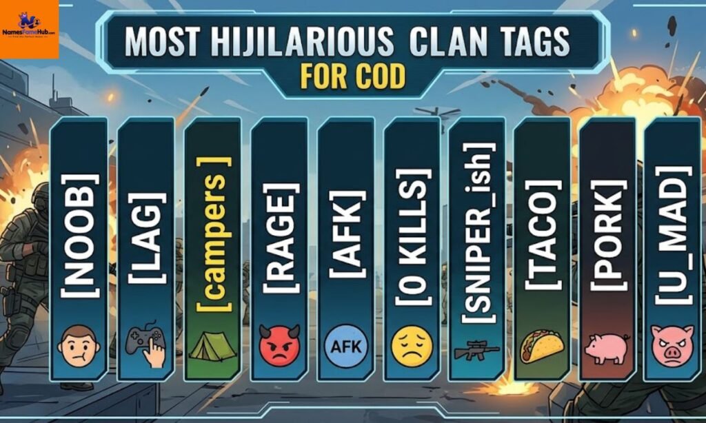 Funny Clan Tags for COD (Classic Humor)