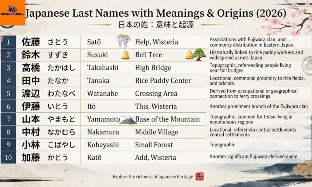 Common Japanese Last Names
