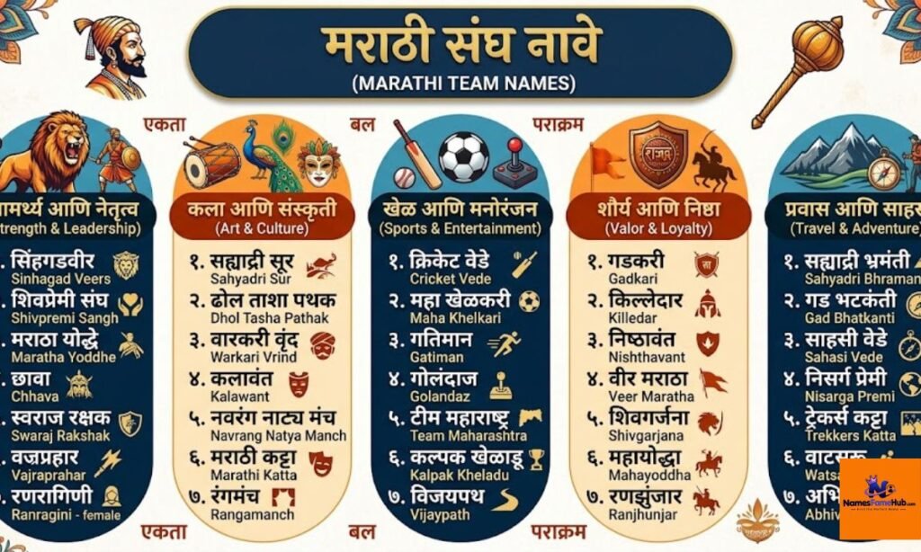 Sports Team Names in Marathi