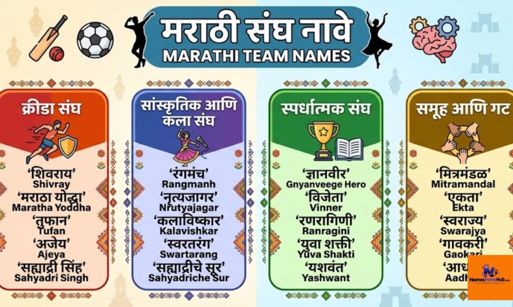 Creative Team Names in Marathi