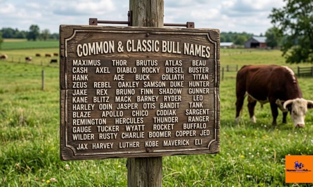 Most Popular Bull Names Farmers and Owners Love